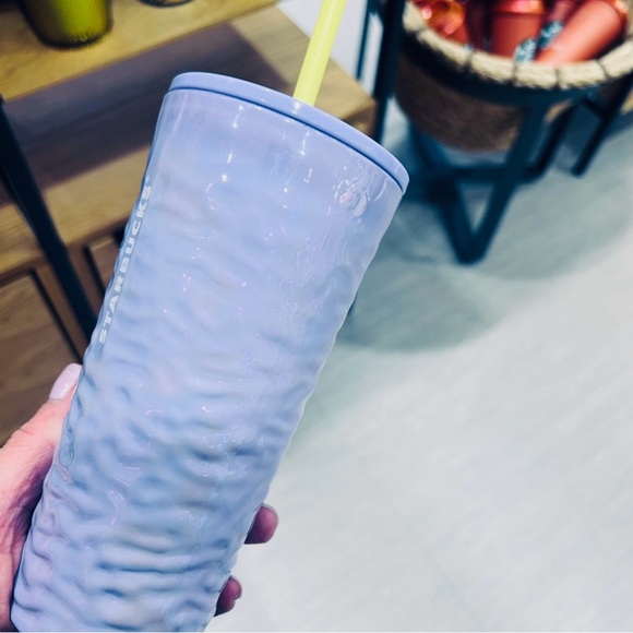 Starbucks Purple Ripple Glass Cup Textured Lilac Tumbler 18oz Limited New 2023 - Picture 8 of 9